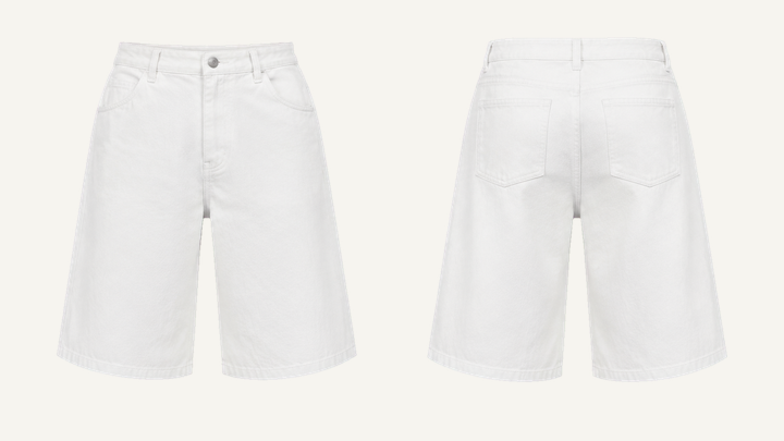 Tailored Bermuda Shorts — True White Garment Dyed design