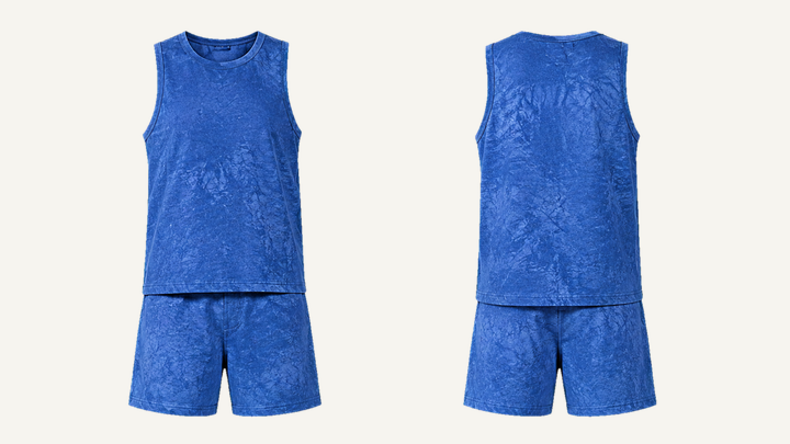 Tank Top — Cobalt HSL Master Tonal Crinkle Dye design