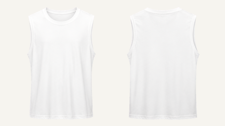 Tank Top — True White Clean Reactive Solid design
