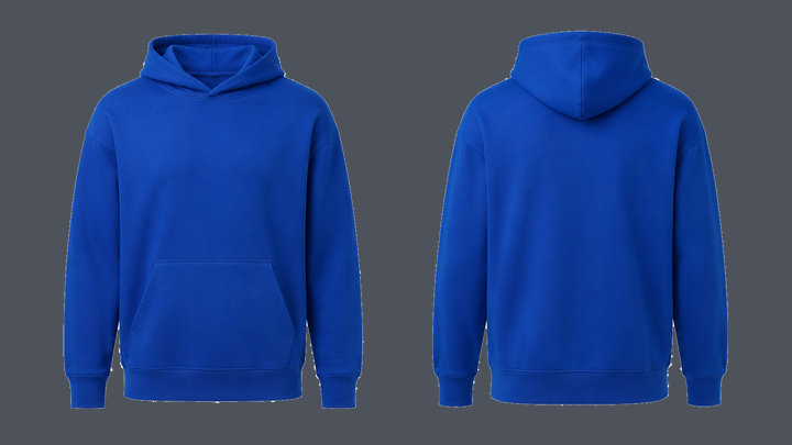 Technical Pullover Hoodie — Cobalt HSL Master design