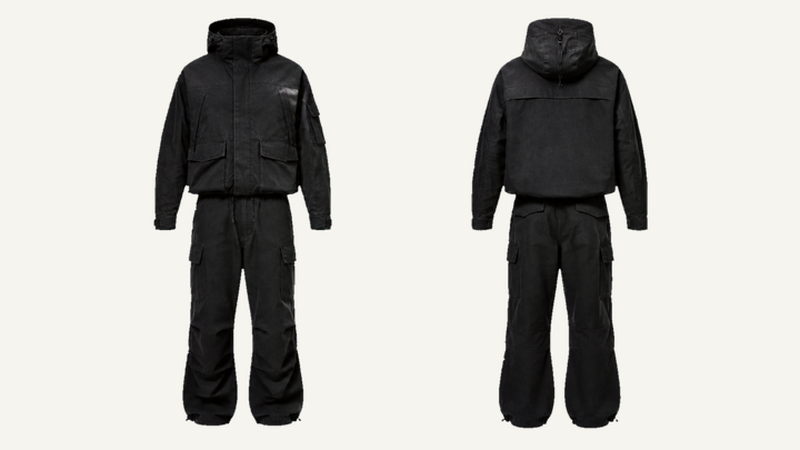 Technical Shell Jacket — True Black Stone Wash design