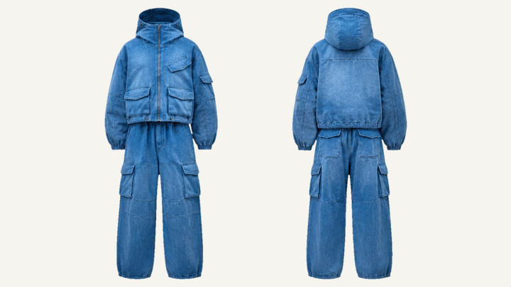 Technical Shell Jacket — Cobalt HSL Master Denim Stone Wash design