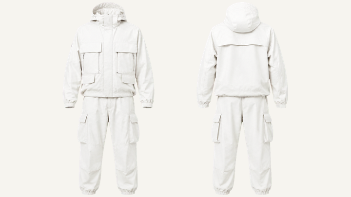 Technical Shell Jacket — True White Brushed Soft Finish design