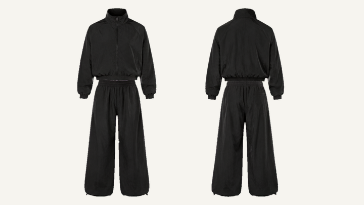 Track Jacket and Track Pants Set — True Black Overdyed design
