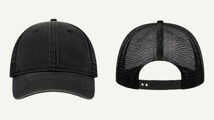 Trucker Cap — True Black Stone Wash design