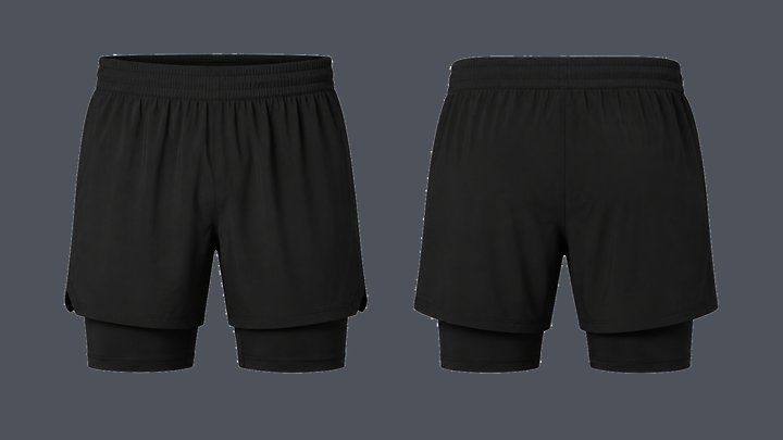 Two-in-One Training Short — True Black design