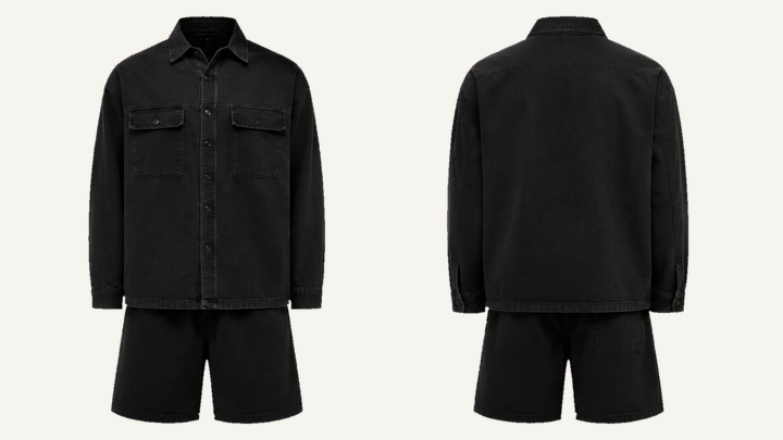 Utility Overshirt — True Black Pigment Dyed design