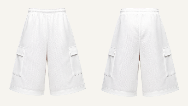 Utility Shorts — True White Enzyme Soft Wash design