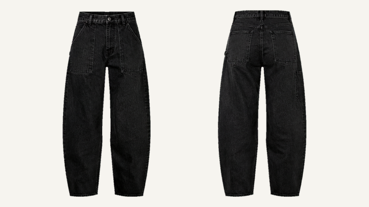 Utility Trousers — True Black Tonal Acid Wash design
