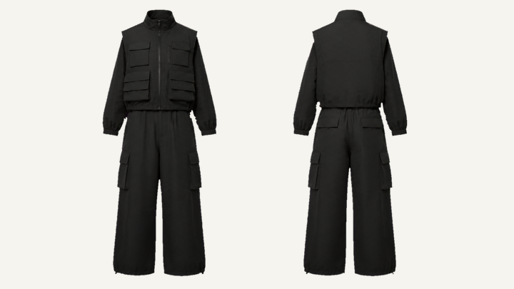 Utility Vest — True Black Raw Denim Rinse design