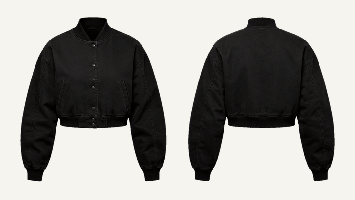 Varsity Jacket — True Black Overdyed design
