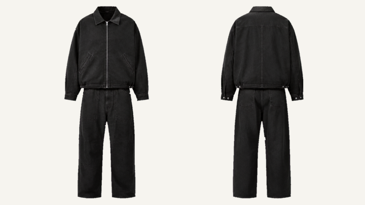 Washed Canvas Jacket — True Black Waxed Matte Finish design