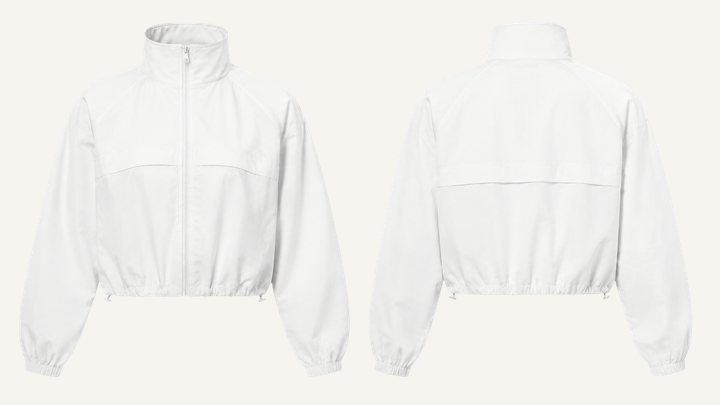Windbreaker — True White Clean Reactive Solid design