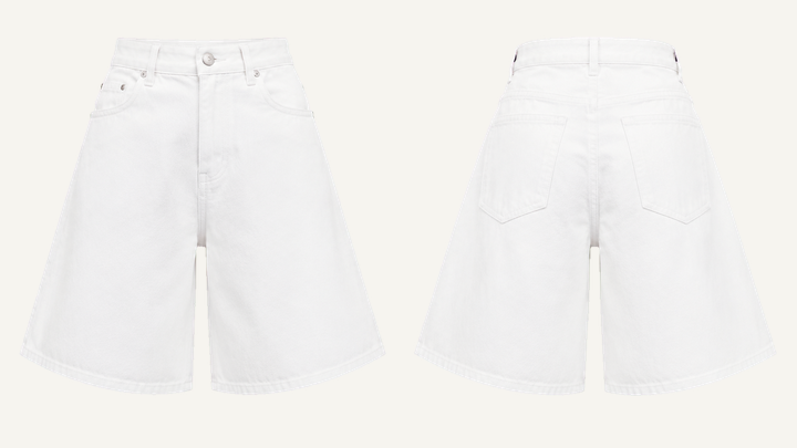 Women's Fitted Shorts — True White Garment Dyed design