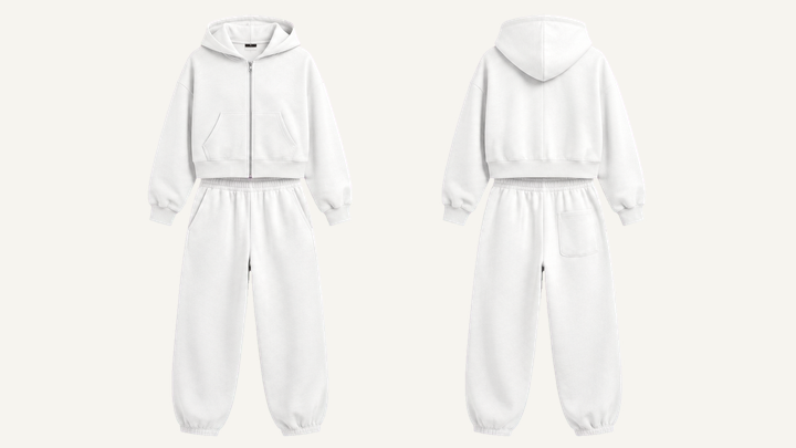 Zip-up Hoodie — True White Garment Dyed design
